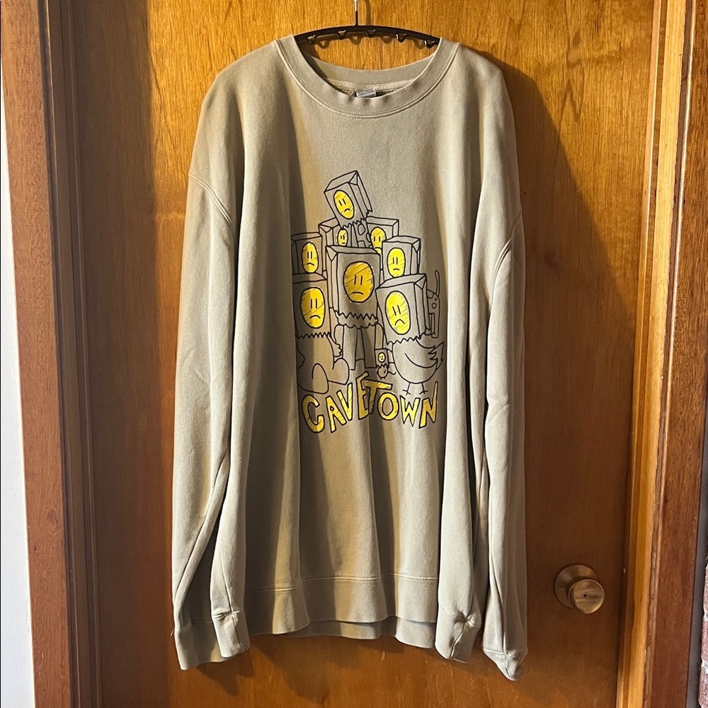 Cavtown Graphic Men's Crewneck Sweater - Olive XL